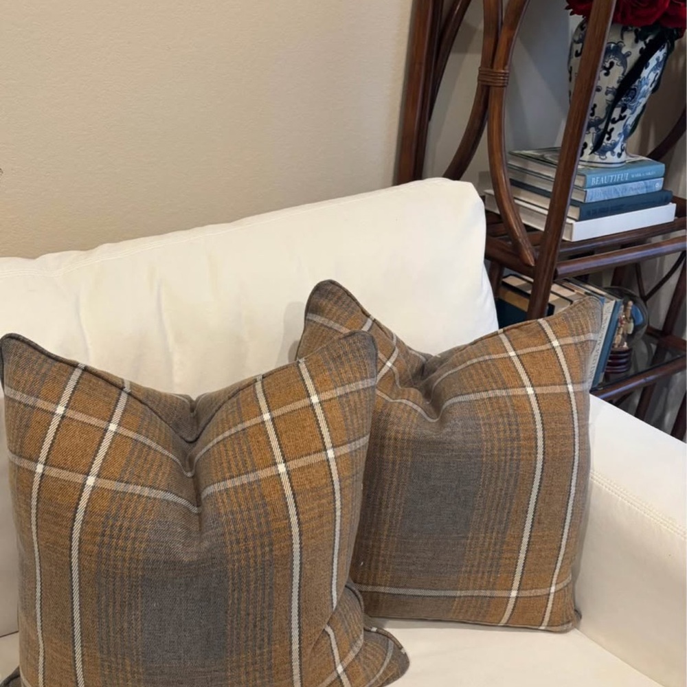 Plaid Ralph Lauren Style Throw Pillows - Picture 4 of 5